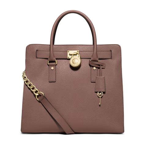 michael kors hamilton brown saffiano leather tote|Michael Kors saffiano handbag.